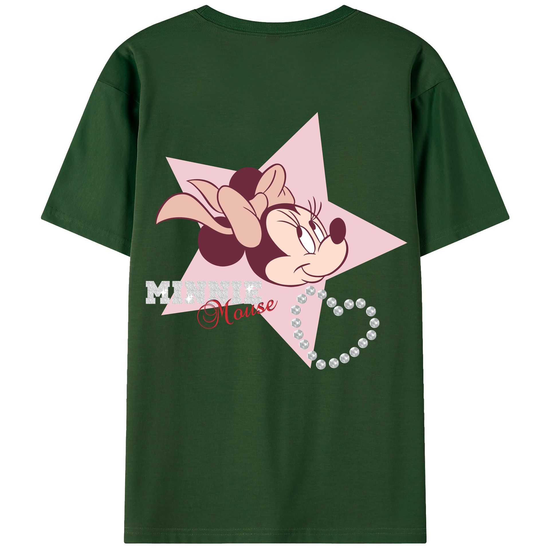（画像用） ミッキーマウス Mickey Mouse 綿100％半袖Tシャツ（背面プリント）